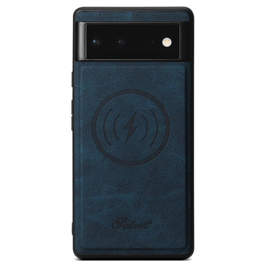 For Google Pixel 9 Pro XL Suteni H16 Litchi Texture Leather Detachable Wallet Back Phone Case(Blue) by Suteni