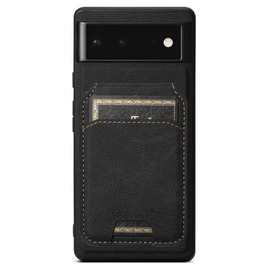 For Google Pixel 9 Suteni H16 Litchi Texture Leather Detachable Wallet Back Phone Case(Black) by Suteni