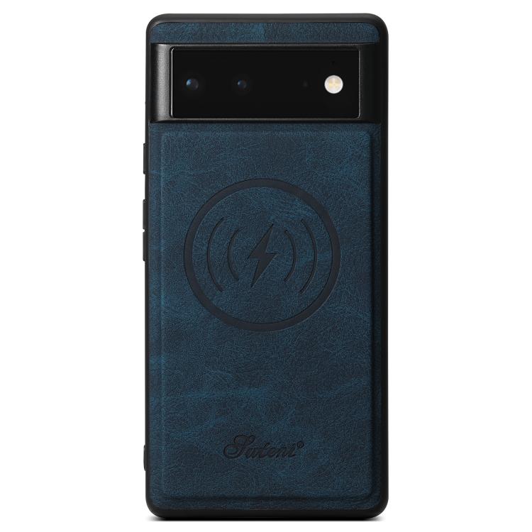 For Google Pixel 9 Pro Suteni H16 Litchi Texture Leather Detachable Wallet Back Phone Case(Blue) by Suteni