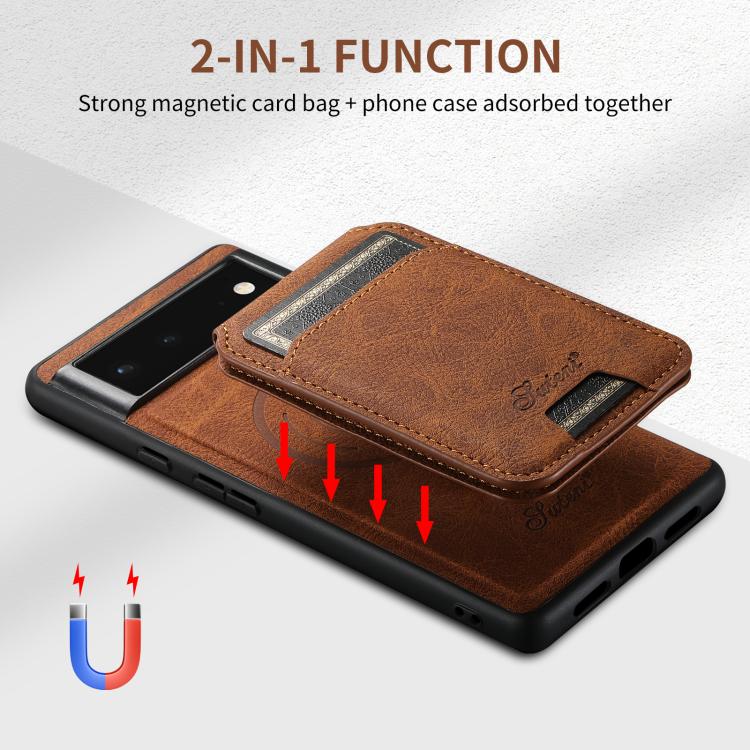 For Google Pixel 9 Pro Suteni H16 Litchi Texture Leather Detachable Wallet Back Phone Case(Blue) by Suteni