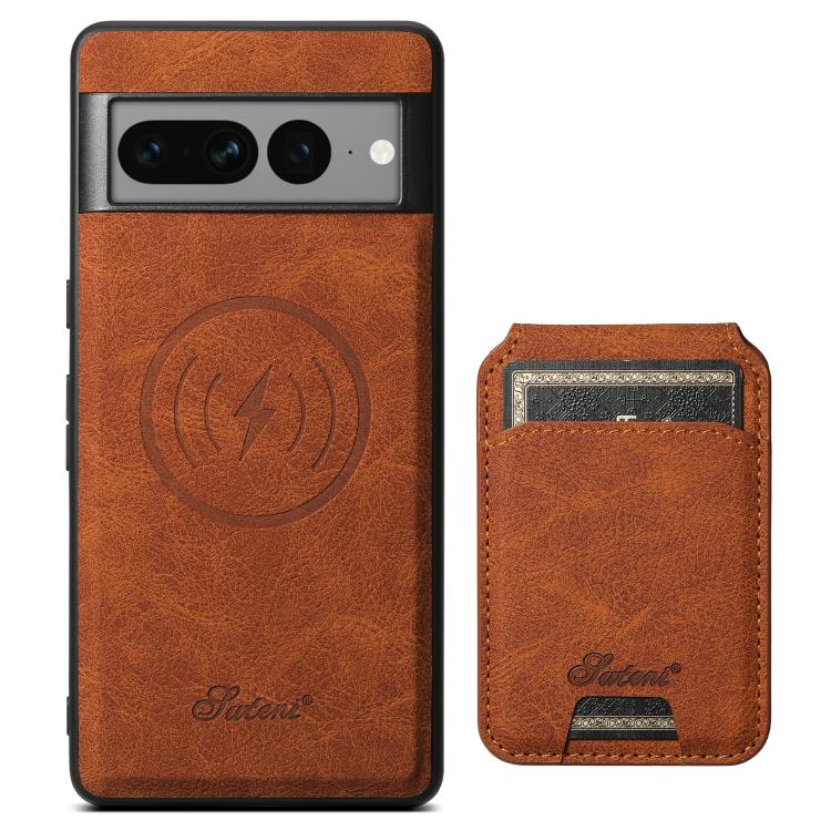 For Google Pixel 10 Suteni H16 Litchi Texture Leather Detachable Wallet Back Phone Case(Khaki) by Suteni