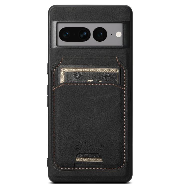 For Google Pixel 10 Pro XL Suteni H16 Litchi Texture Leather Detachable Wallet Back Phone Case(Black) by Suteni