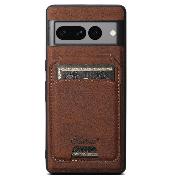 For Google Pixel 10 Pro XL Suteni H16 Litchi Texture Leather Detachable Wallet Back Phone Case(Brown) by Suteni