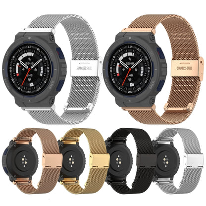 For Amazfit Active Edge A2212 Milan Mesh Single Buckle Watch Band(Silver) by bashfashion