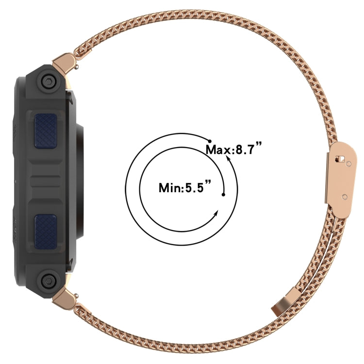 For Amazfit Active Edge A2212 Milan Mesh Single Buckle Watch Band(Silver) by bashfashion