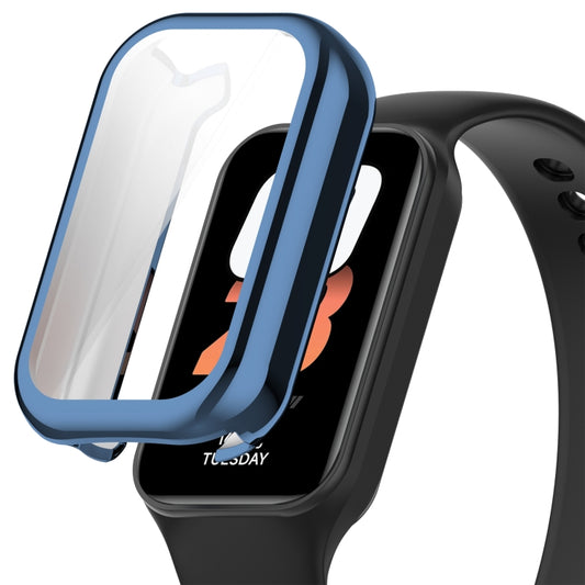 For Xiaomi Smart Band 8 Active Full Package TPU Electroplated Watch Protective Case(Blue) by bashfashion