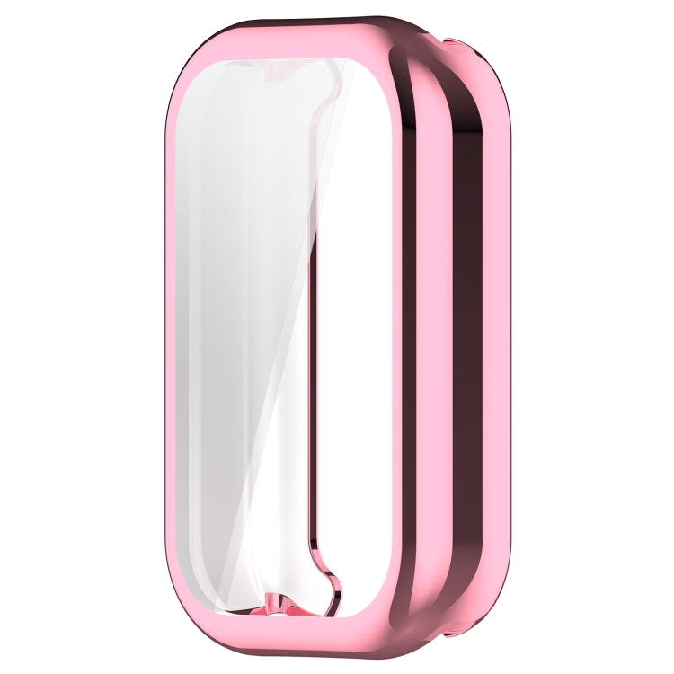 For Xiaomi Smart Band 8 Active Full Package TPU Electroplated Watch Protective Case(Pink) by bashfashion