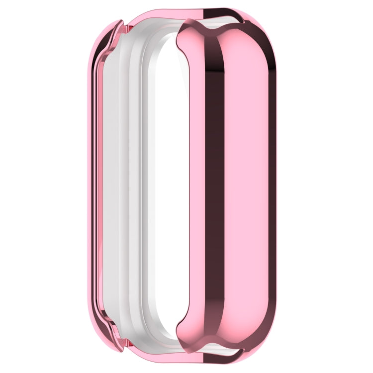 For Xiaomi Smart Band 8 Active Full Package TPU Electroplated Watch Protective Case(Pink) by bashfashion