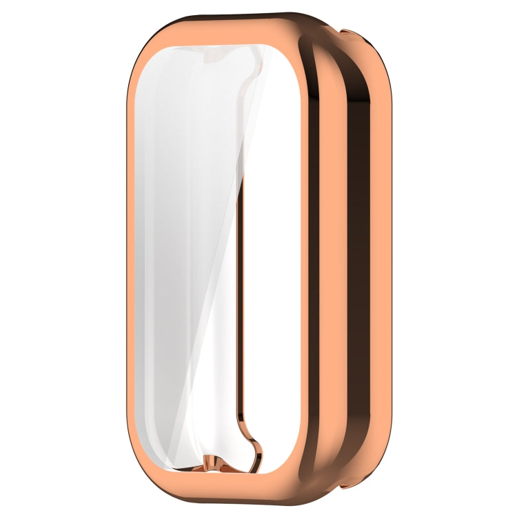 For Xiaomi Smart Band 8 Active Full Package TPU Electroplated Watch Protective Case(Rose Gold) by bashfashion
