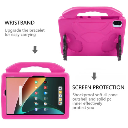 For Samsung Galaxy Tab A11+ / A9+ Thumb Bracket EVA Shockproof Tablet Case(Rose Red) by bashfashion