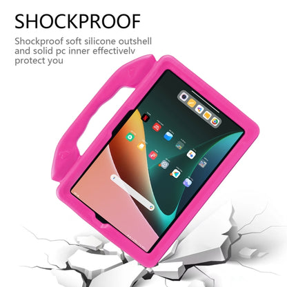 For Samsung Galaxy Tab A11+ / A9+ Thumb Bracket EVA Shockproof Tablet Case(Rose Red) by bashfashion
