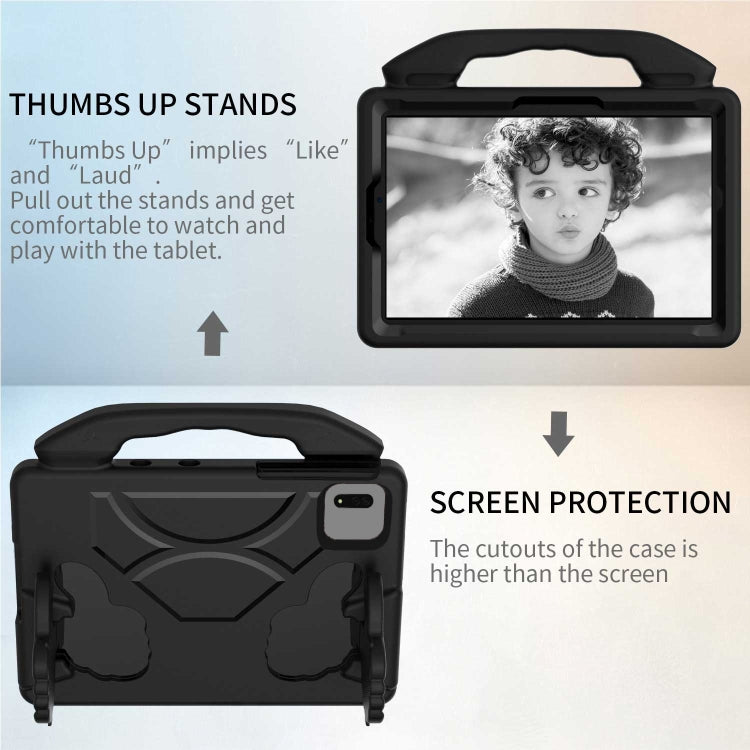 For Samsung Galaxy Tab S9 FE 11.0 2023 Thumb Bracket EVA Shockproof Tablet Case(Black) by bashfashion