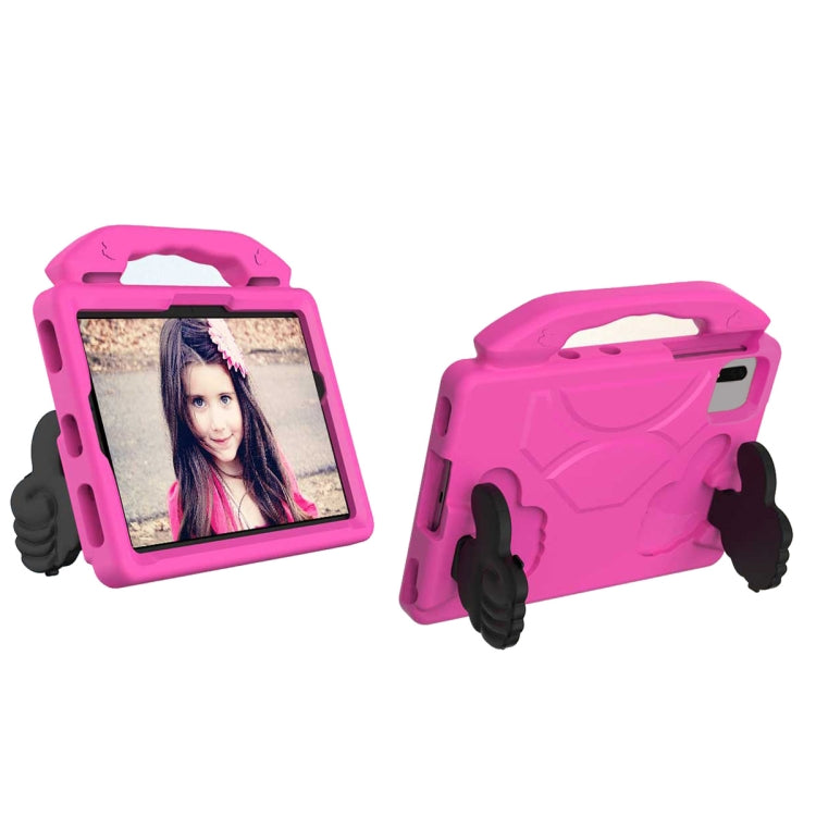 For Samsung Galaxy Tab S9 FE 11.0 2023 Thumb Bracket EVA Shockproof Tablet Case(Rose Red) by bashfashion