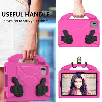 For Samsung Galaxy Tab S9 FE 11.0 2023 Thumb Bracket EVA Shockproof Tablet Case(Rose Red) by bashfashion