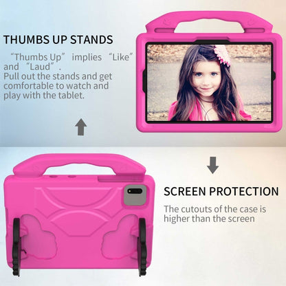 For Samsung Galaxy Tab S9 FE 11.0 2023 Thumb Bracket EVA Shockproof Tablet Case(Rose Red) by bashfashion