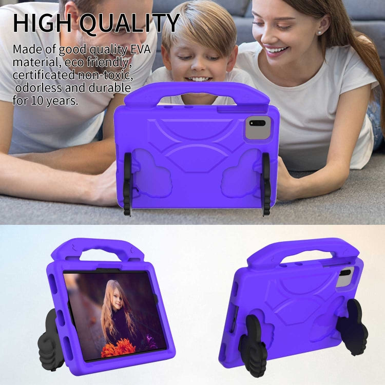 For Samsung Galaxy Tab S9 FE 11.0 2023 Thumb Bracket EVA Shockproof Tablet Case(Purple) by bashfashion