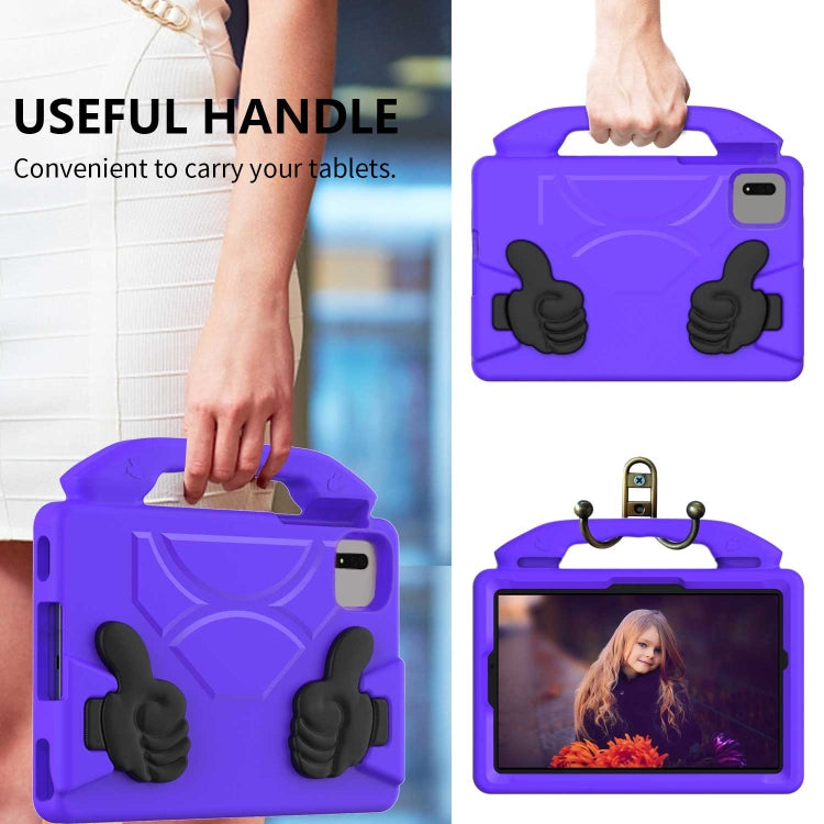 For Samsung Galaxy Tab S9 FE 11.0 2023 Thumb Bracket EVA Shockproof Tablet Case(Purple) by bashfashion