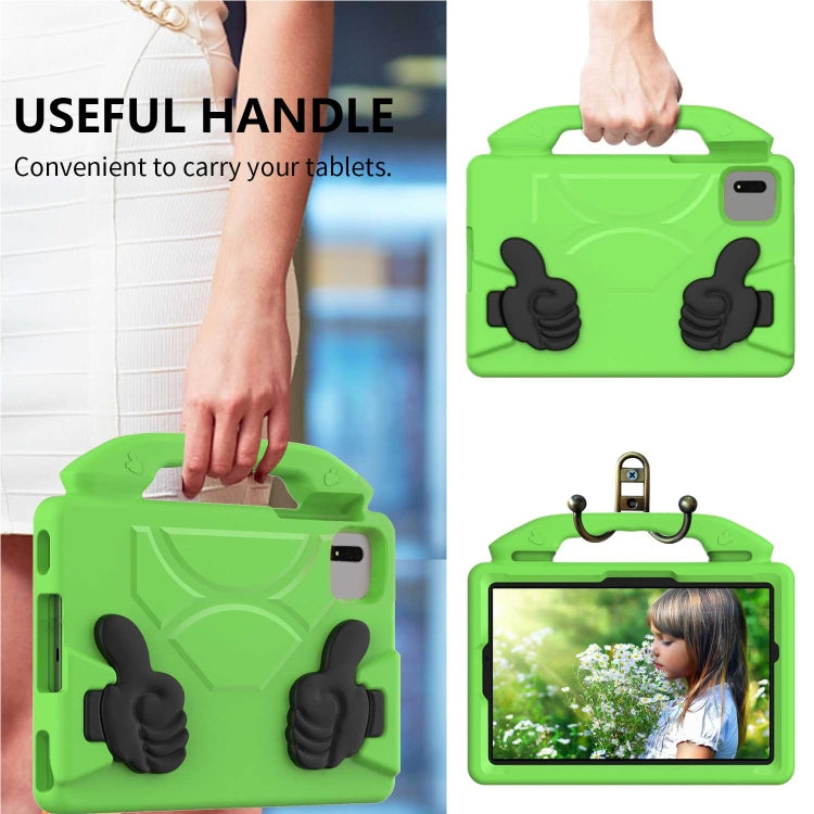 For Samsung Galaxy Tab S9 FE 11.0 2023 Thumb Bracket EVA Shockproof Tablet Case(Green) by bashfashion