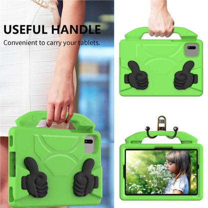 For Samsung Galaxy Tab S9 FE 11.0 2023 Thumb Bracket EVA Shockproof Tablet Case(Green) by bashfashion