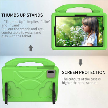 For Samsung Galaxy Tab S9 FE 11.0 2023 Thumb Bracket EVA Shockproof Tablet Case(Green) by bashfashion