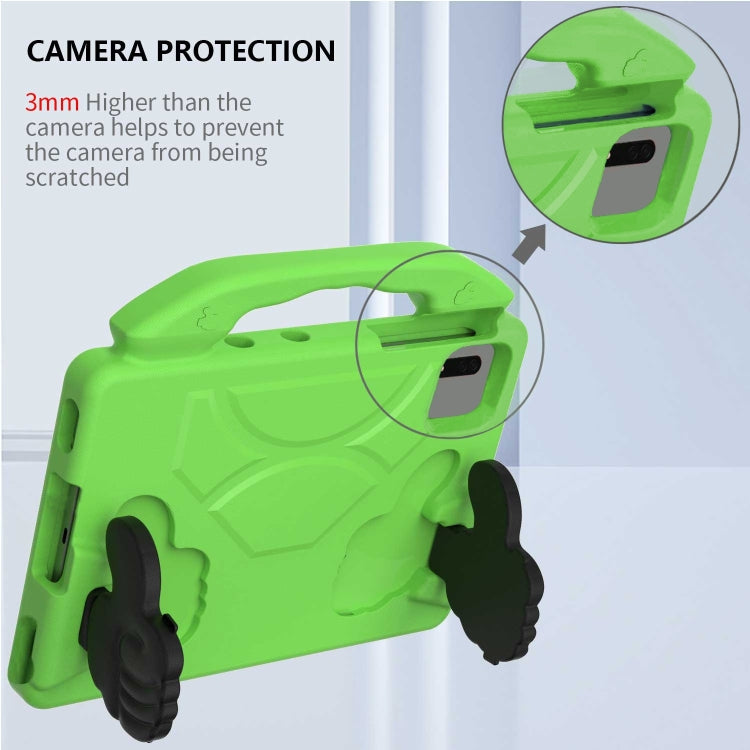 For Samsung Galaxy Tab S9 FE 11.0 2023 Thumb Bracket EVA Shockproof Tablet Case(Green) by bashfashion