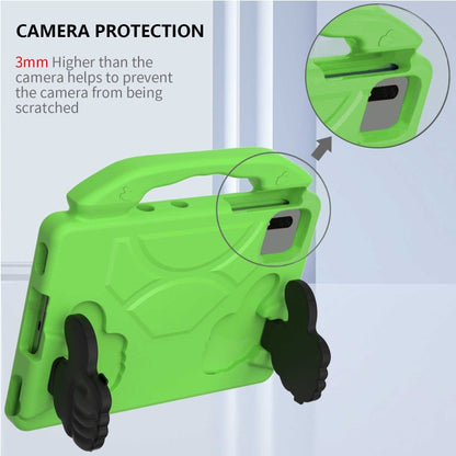 For Samsung Galaxy Tab S9 FE 11.0 2023 Thumb Bracket EVA Shockproof Tablet Case(Green) by bashfashion