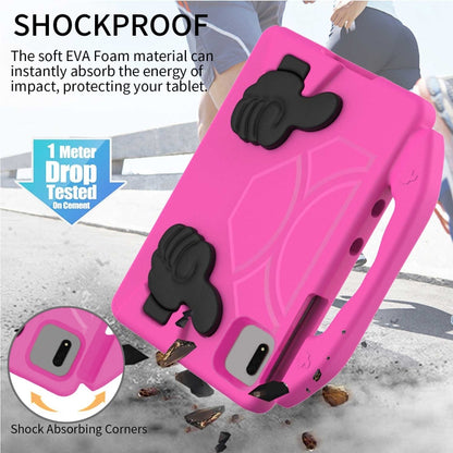 For Samsung Galaxy TAB S9 11 X710 2023 Thumb Bracket EVA Shockproof Tablet Case(Rose Red) by bashfashion