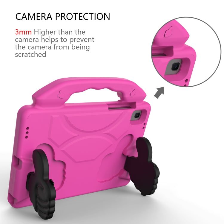 For Samsung Galaxy Tab S6 Lite 2024 Thumb Bracket EVA Shockproof Tablet Case(Rose Red) by bashfashion