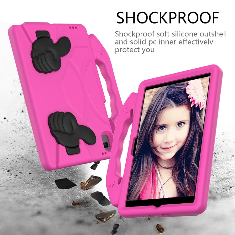 For Samsung Galaxy Tab S6 Lite 2024 Thumb Bracket EVA Shockproof Tablet Case(Rose Red) by bashfashion
