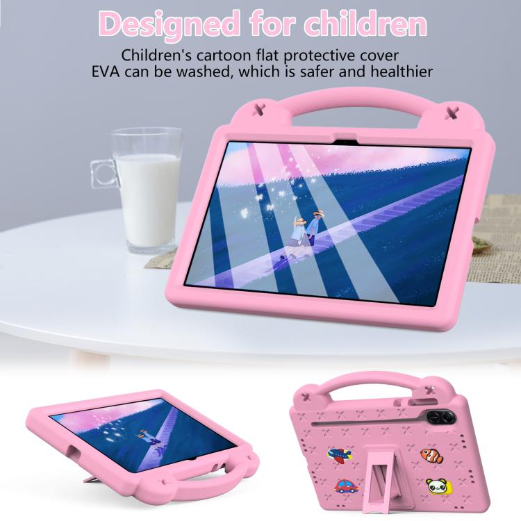 For Honor Pad X9a Handle Kickstand Children EVA Shockproof Tablet Case(Pink) by bashfashion