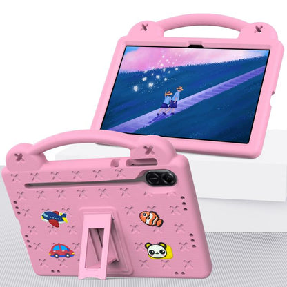 For Honor Pad X9a Handle Kickstand Children EVA Shockproof Tablet Case(Pink) by bashfashion
