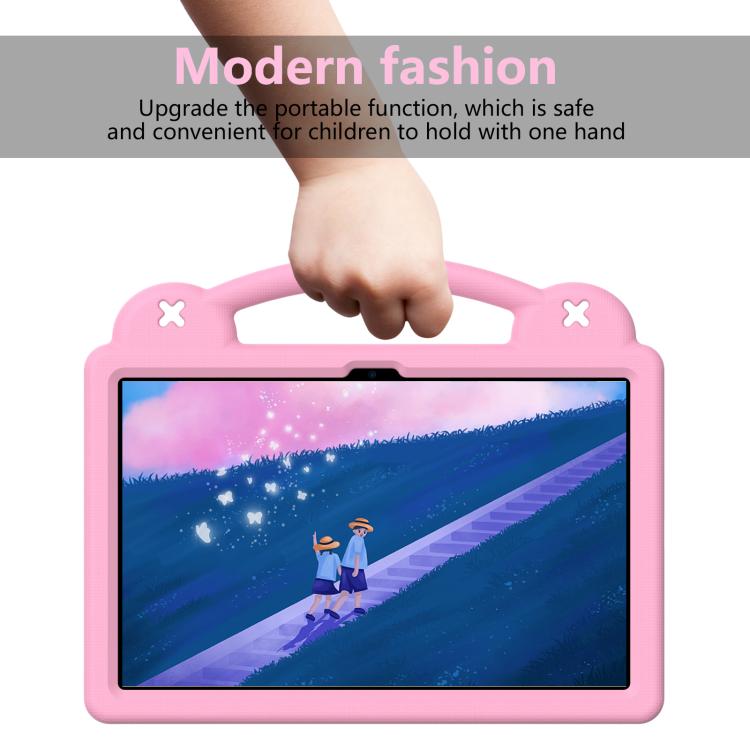 For Honor Pad X9a Handle Kickstand Children EVA Shockproof Tablet Case(Pink) by bashfashion