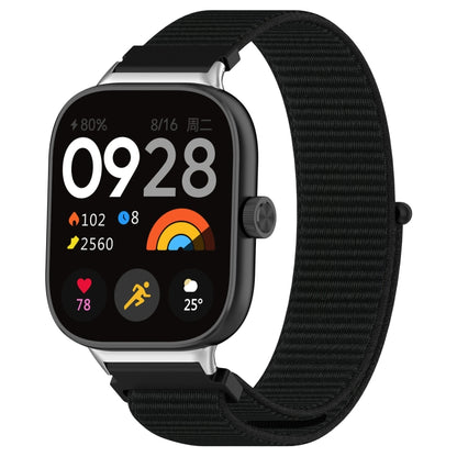 For Redmi Watch 4 / Watch 5 Nylon Loop Metal Connector Watch Band(Black) by bashfashion