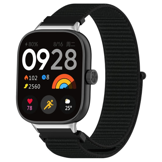 For Redmi Watch 4 / Watch 5 Nylon Loop Metal Connector Watch Band(Black) by bashfashion