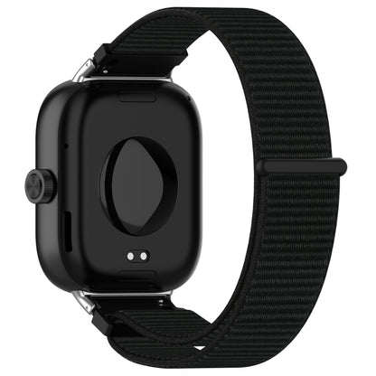 For Redmi Watch 4 / Watch 5 Nylon Loop Metal Connector Watch Band(Black) by bashfashion