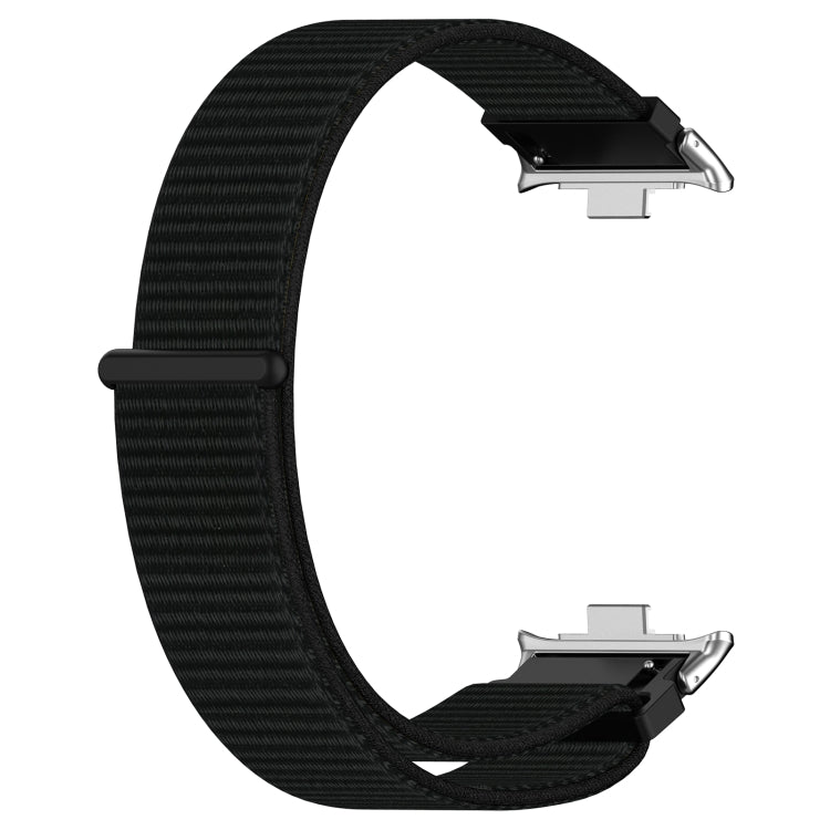For Redmi Watch 4 / Watch 5 Nylon Loop Metal Connector Watch Band(Black) by bashfashion