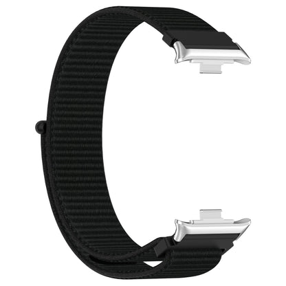 For Redmi Watch 4 / Watch 5 Nylon Loop Metal Connector Watch Band(Black) by bashfashion