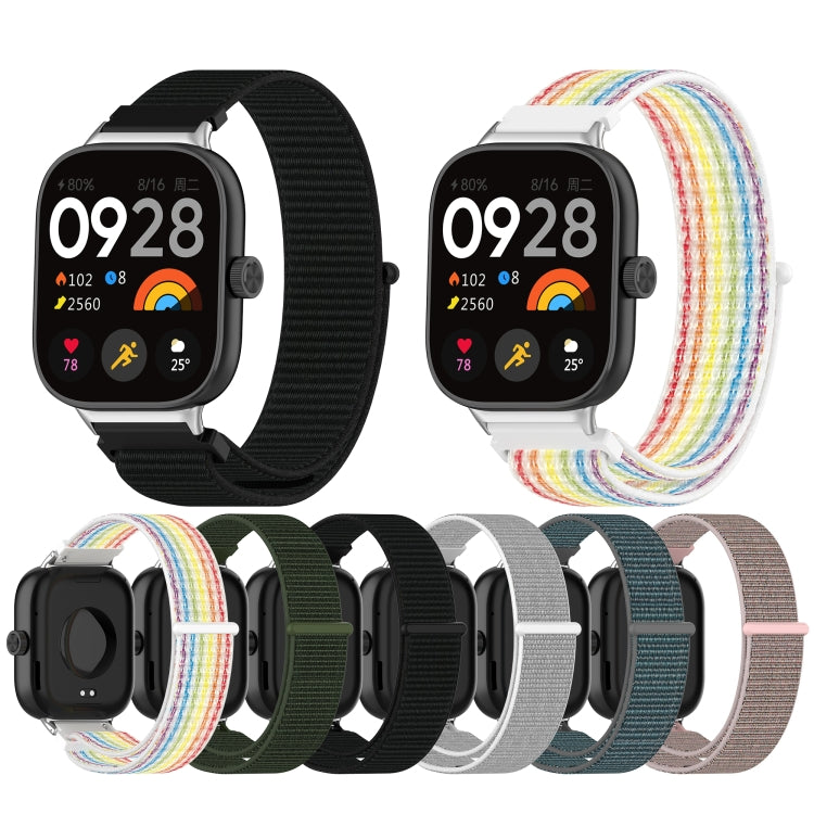 For Redmi Watch 4 / Watch 5 Nylon Loop Metal Connector Watch Band(Black) by bashfashion