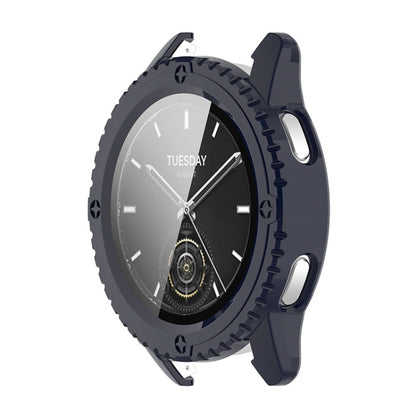 For Xiaomi Watch S3 ENKAY Hat-Prince Full Coverage Tempered Glass Film Integrated PC Watch Cover(Dark Blue) by ENKAY