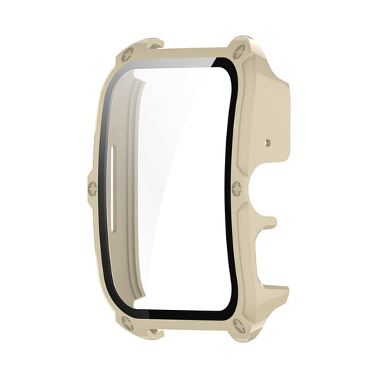 For OPPO Watch 4 Pro ENKAY Hat-Prince Full Coverage Tempered Glass Film Integrated PC Watch Cover(Ivory White) by ENKAY