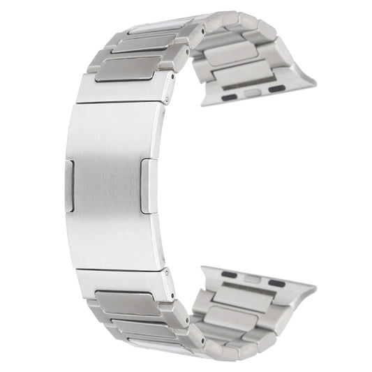 For Apple Watch SE 2022 40mm Stainless Steel H-Shaped Fold Buckle Watch Band(Silver) by bashfashion