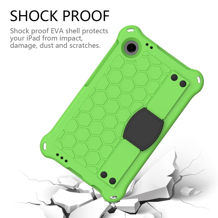 For Samsung Galaxy Tab A11 / A9 Honeycomb EVA Hybrid PC Tablet Case with Strap(Green+Black) by bashfashion