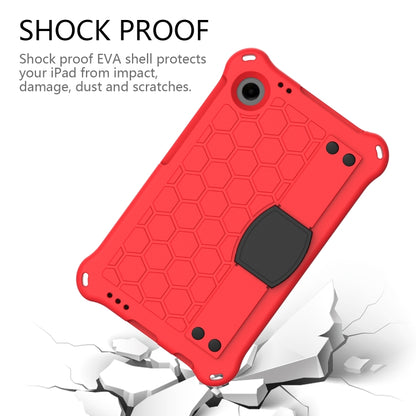 For Samsung Galaxy Tab A11 / A9 Honeycomb EVA Hybrid PC Tablet Case with Strap(Red +Black) by bashfashion