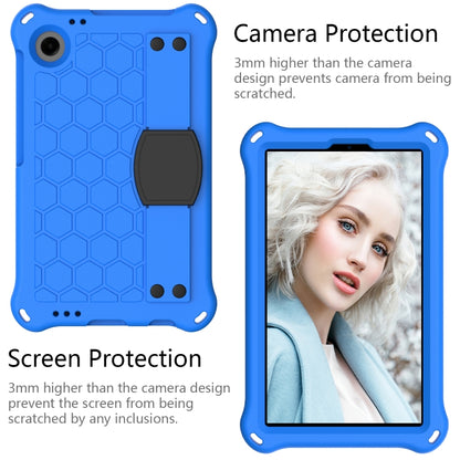 For Samsung Galaxy Tab A11 / A9 Honeycomb EVA Hybrid PC Tablet Case with Strap(Blue+Black) by bashfashion