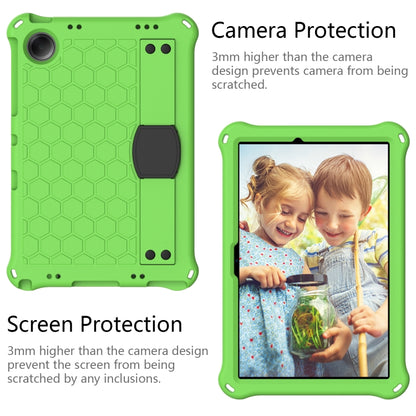 For Samsung Galaxy Tab A11+ / A9+ Honeycomb EVA Hybrid PC Tablet Case with Strap(Green+Black) by bashfashion