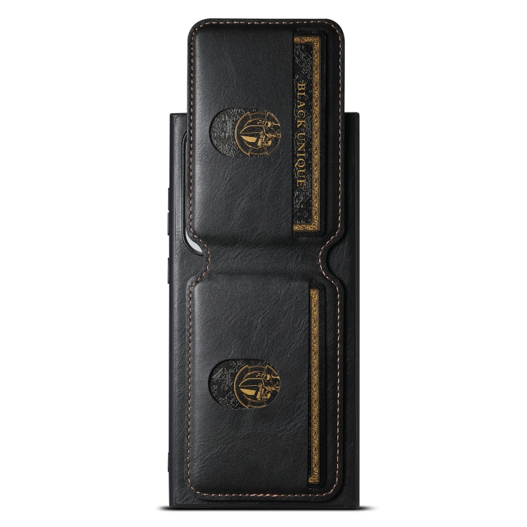 For Samsung Galaxy S22 Ultra 5G Suteni H02 Leather Wallet Stand Back Phone Case(Black) by Suteni