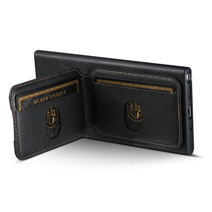 For Samsung Galaxy Note20 5G Suteni H02 Leather Wallet Stand Back Phone Case(Black) by Suteni