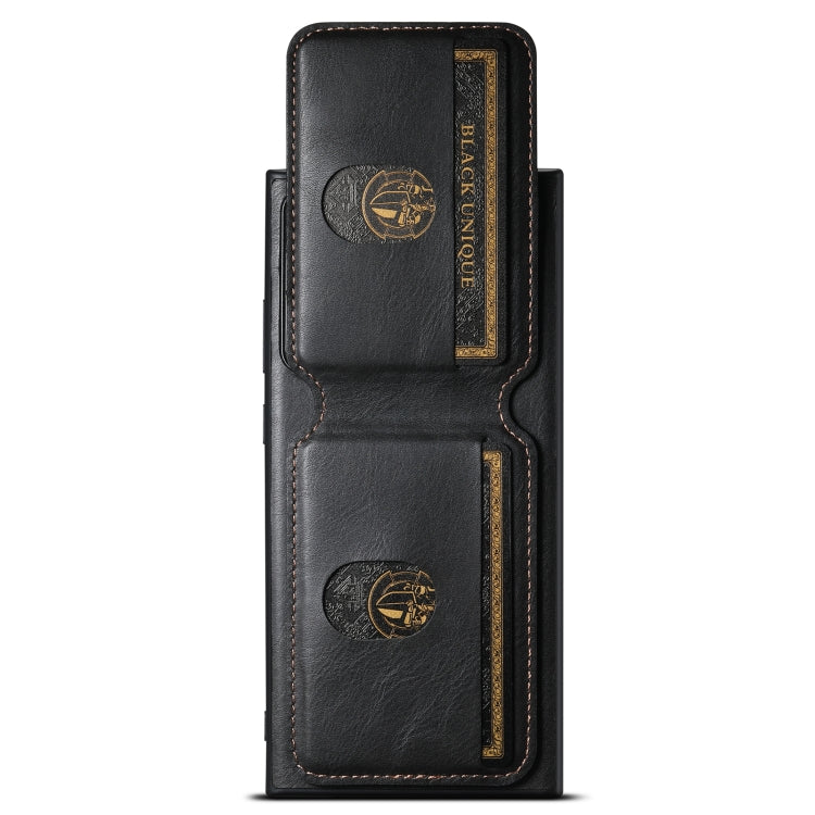 For Samsung Galaxy Note20 5G Suteni H02 Leather Wallet Stand Back Phone Case(Black) by Suteni