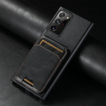 For Samsung Galaxy Note20 Ultra 5G Suteni H02 Leather Wallet Stand Back Phone Case(Black) by Suteni