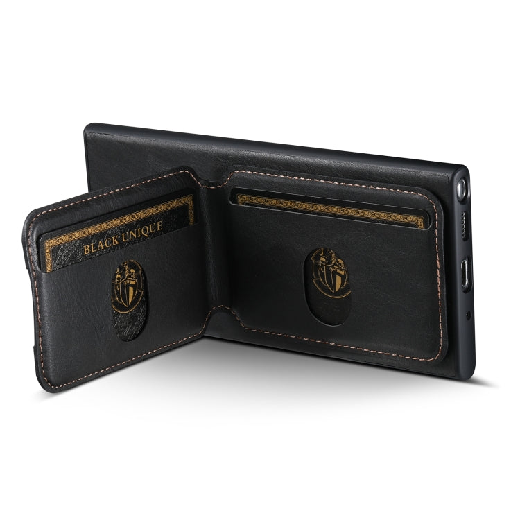 For Samsung Galaxy Note20 Ultra 5G Suteni H02 Leather Wallet Stand Back Phone Case(Black) by Suteni